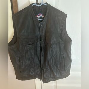 Leather Motorcycle Vest